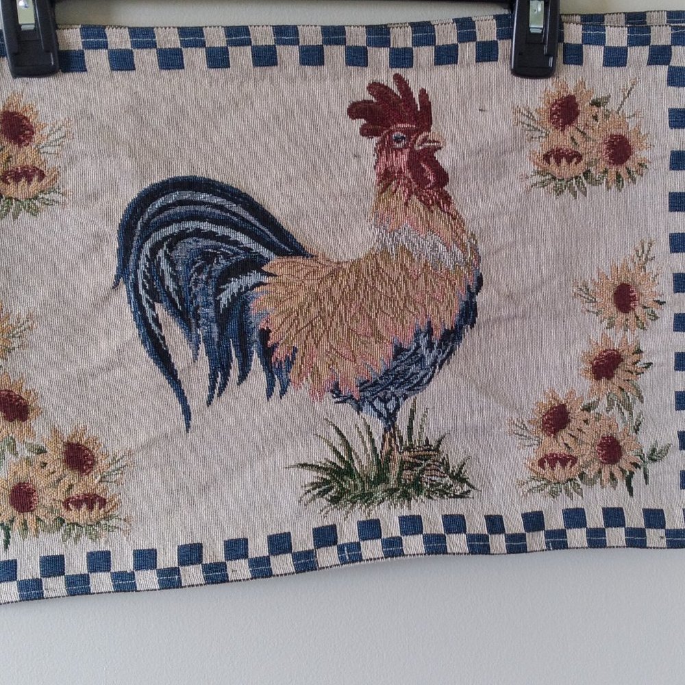 Vintage Farmhouse Chic, Rooster, Chicken Placemats Set of 2